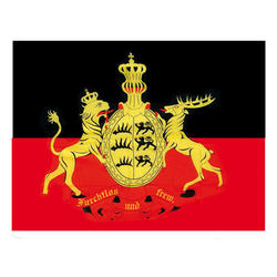 Vlajka WÜRTTEMBEGSKO s emblemem