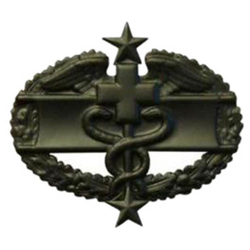 Odznak US COMBAT MEDICAL 3nd AWARD ČERNÝ