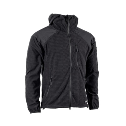Mikina zip s kapucí fleece DELTA ČERNÁ