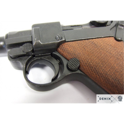 Pistole Parabellum Luger P08 dřevo - dekorační replika