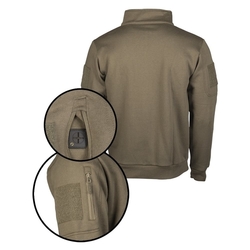 Mikina TACTICAL roláková 3/4 zip RANGER GREEN