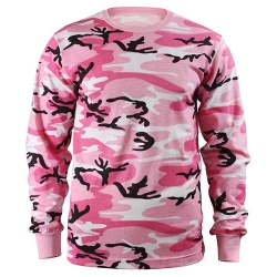 Triko s dlouhým rukávem PINK CAMO