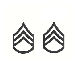 Odznak hodnosti STAFF SERGEANT SUBDUED ČERNÝ