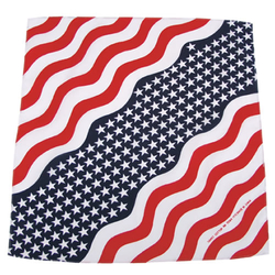 Šátek BANDANA 55x55 cm hvězdy a pruhy ČERVENÁ/MODRÁ/BÍLÁ