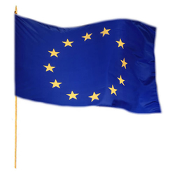 Vlajka na tyčce EU