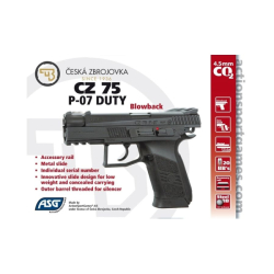 Pistole vzduchová ASG CZ-75 P-07 Duty BlowBack CO2 - BB 4,5mm steel