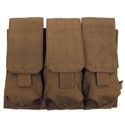 Sumka MOLLE na zásobníky M4/M16 trojitá COYOTE BROWN