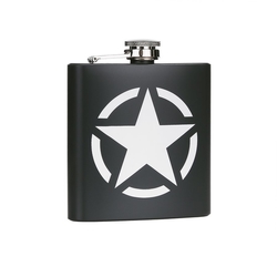 Placatka US ARMY STAR 170 ml NEREZ OCEL