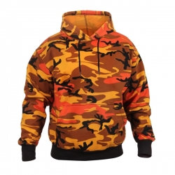 Mikina s kapucí SAVAGE ORANGE CAMO