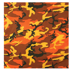 Šátek 55 x 55 cm SAVAGE ORANŽOVÁ CAMO