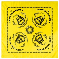 Šátek DON´T TREAD ON ME 55 x 55 cm ŽLUTÝ