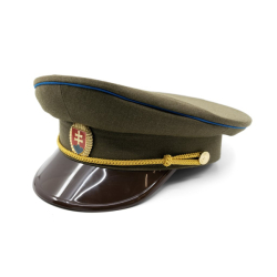 Brigadýrka SK zlatý odznak, kšilt plast, modrá linka ZELENÁ