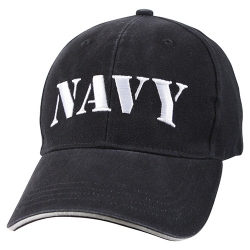 Čepice s vyšitým nápisem NAVY vintage  TMAVĚ MODRÁ