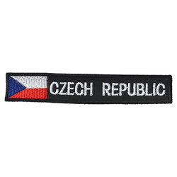 Nášivka CZECH REPUBLIC S VLAJKOU - ČERNÁ