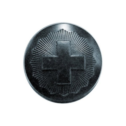 Knoflík ŠVÝCARSKÝ plastový ŠEDÝ