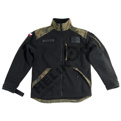 Bunda INFANTRY fleece ČERNÁ/WOODLAND POLSKÝ