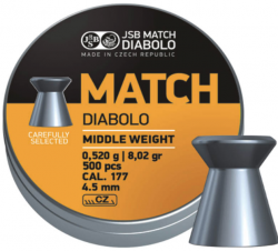 Diabolky JSB MATCH 4,5 500ks  middle weight
