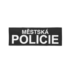 Nášivka MĚSTSKÁ POLICIE velká velcro ČERNÁ