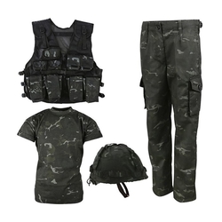 Komplet dětský taktický ARMY COMBO BTP BLACK