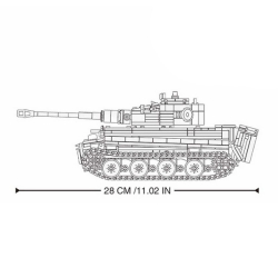 Stavebnice těžký tank PANZERKAMPFWAGEN VI TIGER RC na dálkové ovládání