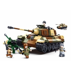 Stavebnice TĚŽKÝ TANK PANZER VI TIGER II 2v1