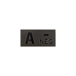 Nášivka IR krevní skupina VELCRO A - NEG ČERNO/ZELENÁ
