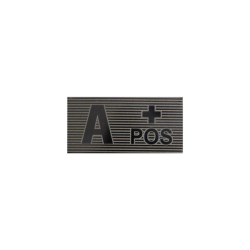 Nášivka IR krevní skupina VELCRO A + POS ČERNO/ZELENÁ