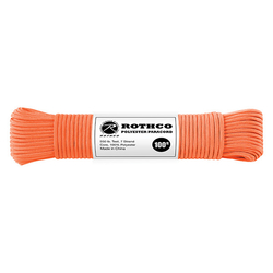 Šňůra PARACORD polyester 550LB 30m 4mm REFLEXNÍ ORANŽOVÁ