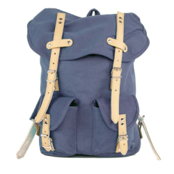 Batoh HIKING 15l s koženými prvky MODRÝ