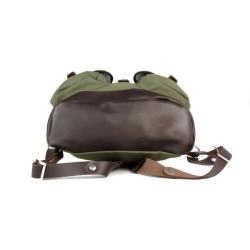Batoh TRUCKSACK 14l s koženými prvky ZELENÝ