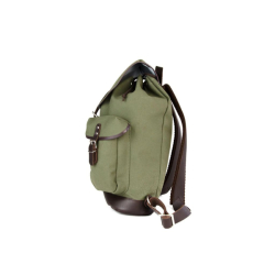 Batoh TRUCKSACK 14l s koženými prvky ZELENÝ