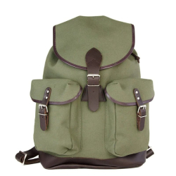 Batoh TRUCKSACK 14l s koženými prvky ZELENÝ