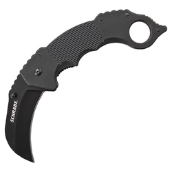 Nůž zavírací KARAMBIT SCH110 hladké ostří ČERNÝ