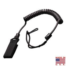Šňůra bezpečnostní LANYARD pro pistol ČERNÁ