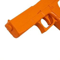 Maketa pistole cvičná GLOCK gumová ORANŽOVÁ