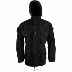 Bunda dlouhá SMOCK SAS-style ČERNÁ